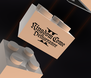 Brick stamped with the Kingdom Come: Deliverance II logo